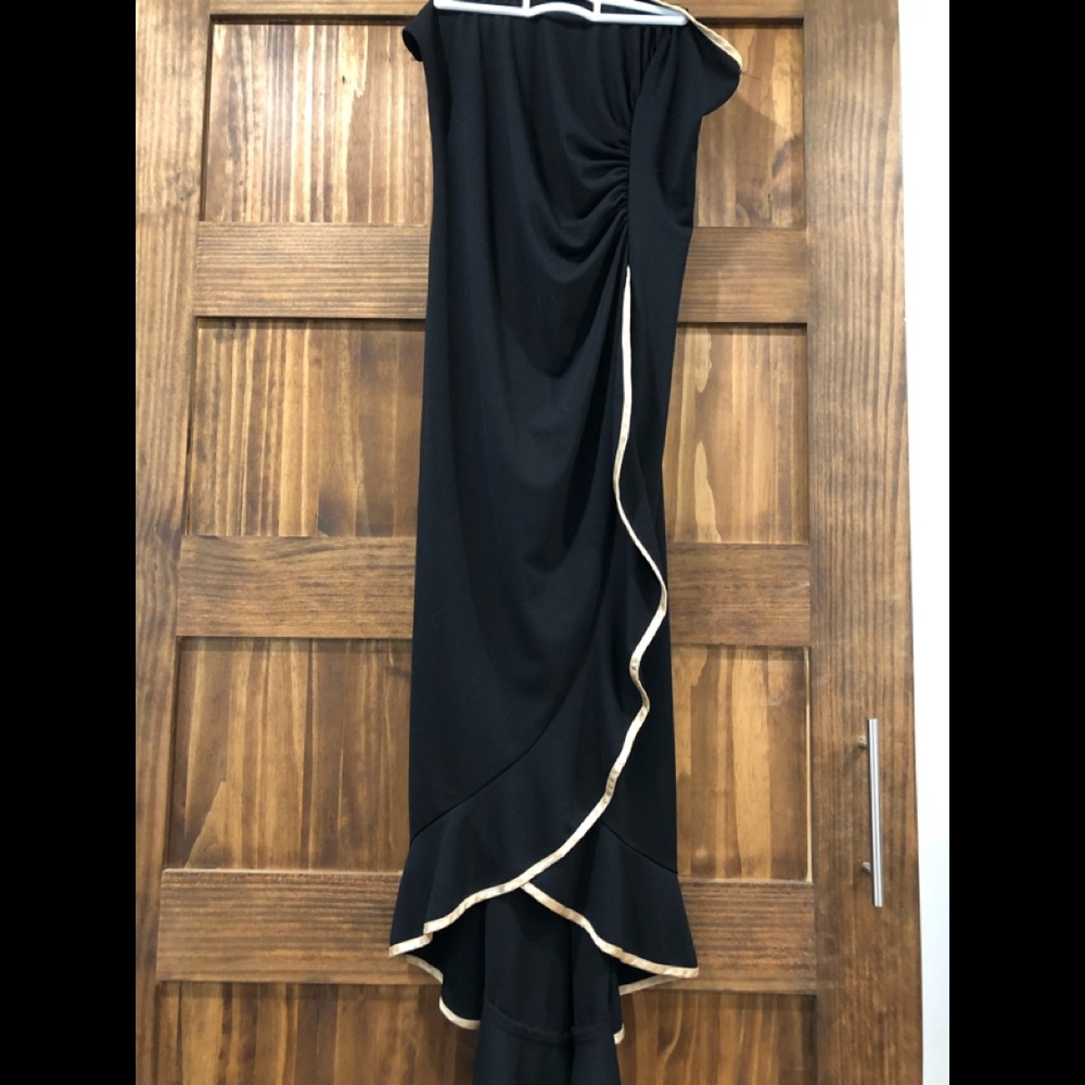 Black Cascading formal dress